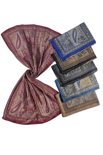 Enba Etnik Desenli Soft Pamuklu Şal 75x190 cm - Resim 5