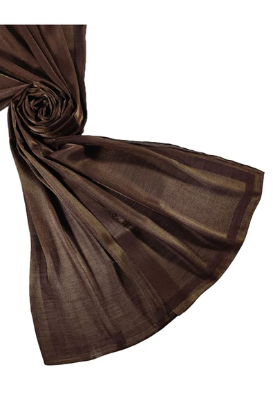 Mısırlı Eşarpları Parıltılı Bantlı Elegance Prenses Şal - 1
