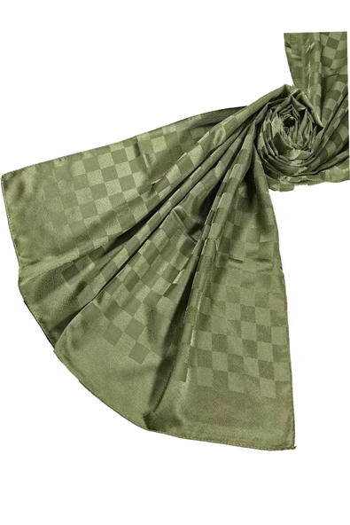 Emproyal Jan Jan Jakar Dama Desen Şal 75x190 cm - Yağ Yeşili - 5