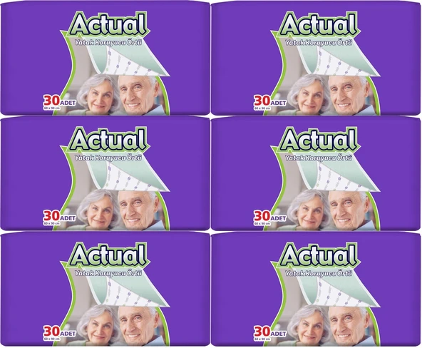 Actual Hasta Alt Açma Yatak Koruyucu Örtü 60*90CM 180 Adet (6PK*30)