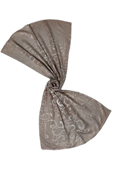 Mısırlı Eşarpları Etnik Desenli Devore Şal - Resim 3