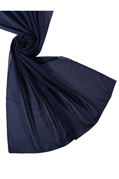 Mısırlı Eşarpları Düz Renk Simli Kristal Şifon Şal - Resim 2