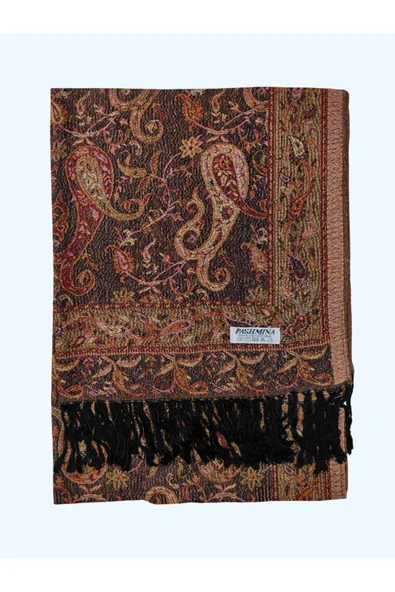 Işıl İpek - Etnik Desen Paşmina Şal 75x190 - 2