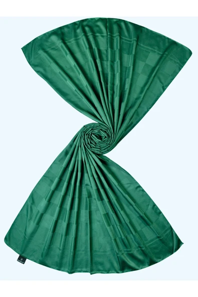 Emproyal Silver Jakar Dama Desenli Şal 75x190 cm - Resim 4