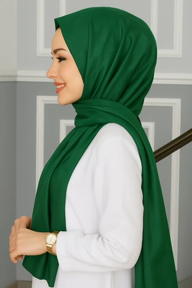 Emproyal Silver Jakar Dama Desenli Şal 75x190 cm - Resim 6