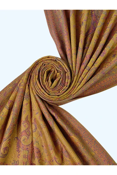 Işıl İpek - Etnik Desen Paşmina Şal 75x190 - 2