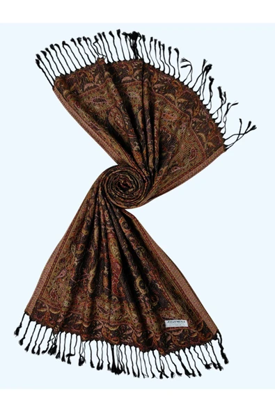 Işıl İpek - Etnik Desen Paşmina Şal 75x190 - 3