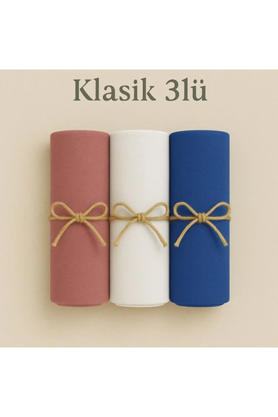 Penye Pamuksu Şal Klasik 3 lü Set