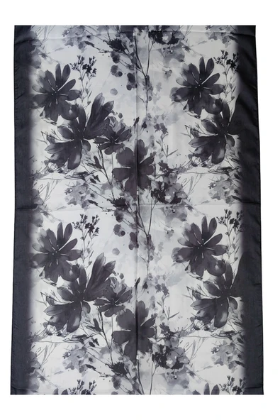 Ebruli Cotton Vual Çiçek Desenli Şal 75x190 cm - 3