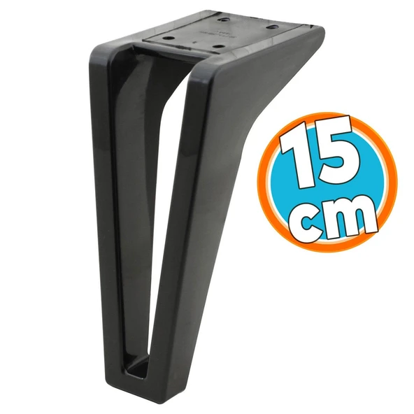 Mobilya Kanepe Sehpa Tv Ünitesi Çekyat Koltuk Ayağı 15 Cm Siyah Baza Ayakları ürün görseli