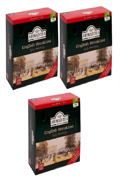 Ahmad Tea English Breakfast Bardak Poşet Çay 100'lü X 3 Adet