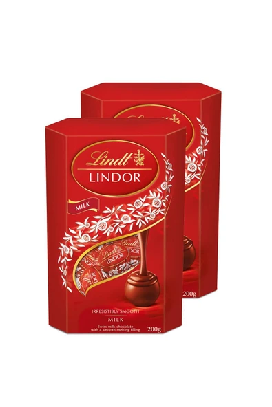 Lindt Lindor Cornet Milk 200 G X 2