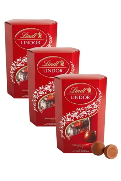 Lindt Lindor Cornet Milk Çikolata 200 gr X 3 Adet