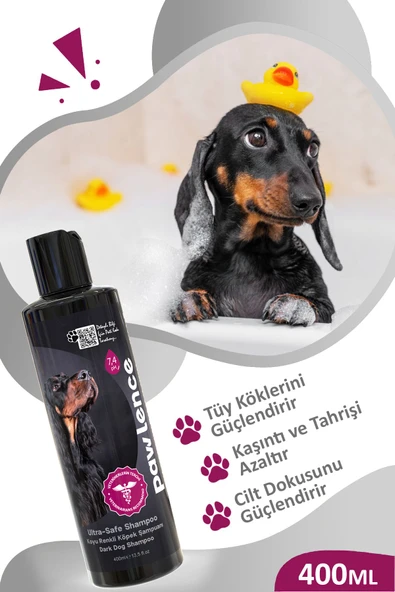 PAWLENCE Ultra-Safe Koyu Renkli Köpeklere Özel Şampuan 400ml - 2
