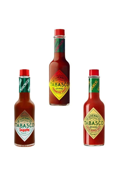 Tabasco Lezzet 3'lü Sos Set (Tabasco chipotle-Habanero-Garlic)