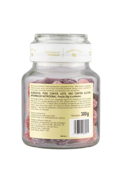 Cavendish & Harvey Mixed Berry Hard Candy Drops/Karışık Orman Meyve Aromalı Şeker Cam Kavanoz 300 g - 3