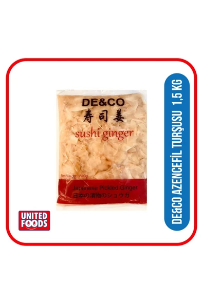 DECO De&co Sushi Pickled Ginger Zencefil Turşusu 1500 Gr.
