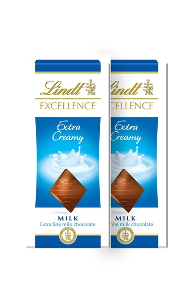 Lindt Excellence Milk Extra Creamy Çikolata 100 gr X 2