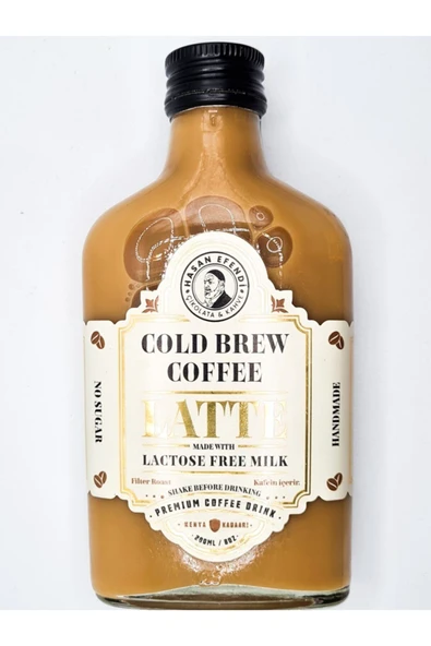 a gold hasan efendi cold brew coffee Hasan Efendi Cold Brew Coffee Latte 200 Ml