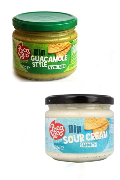 Poco Loco Guacamole (avakado) Dip Sos & Sour Cream (ekşi Krema) Salsa