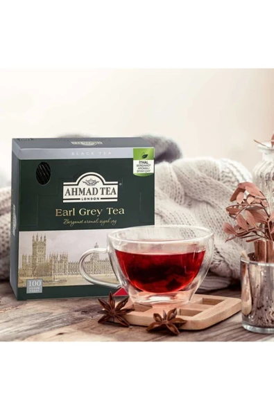 Ahmad Tea Early Grey Tea X100 Adet Bergamot Aromalı Bardak Poşet Çay - 2