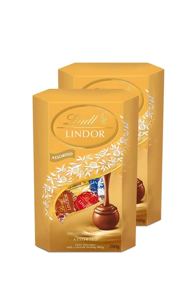 Lindt Lindor Cornet Assoted 200 G X 2