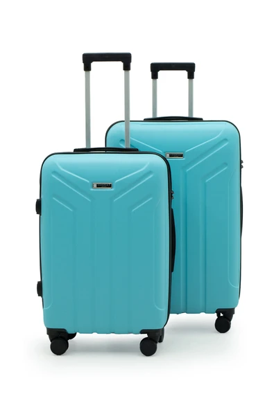 Petra Lüx 2'li Abs Valiz Seti Büyük & Orta - Mavi