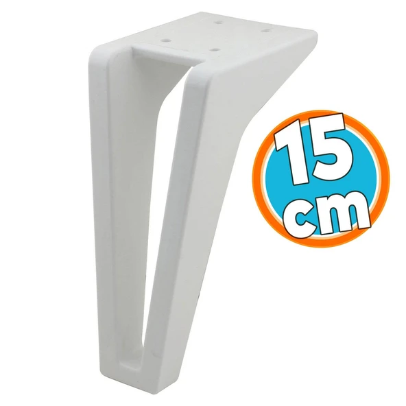 Mobilya Kanepe Sehpa Tv Ünitesi Çekyat Koltuk Ayağı 15 Cm Ayakları Beyaz Baza Ayakları ürün görseli