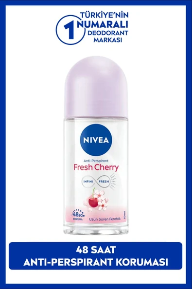 Nivea Anti-Perspirant Fresh Cherry 50 ml 2 Adet Roll-On