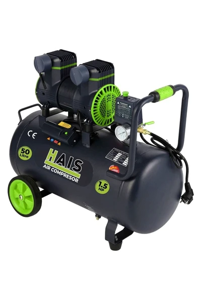 Hais 50 Litre Sessiz Yağsız Hava Kompresörü 1,5 Hp