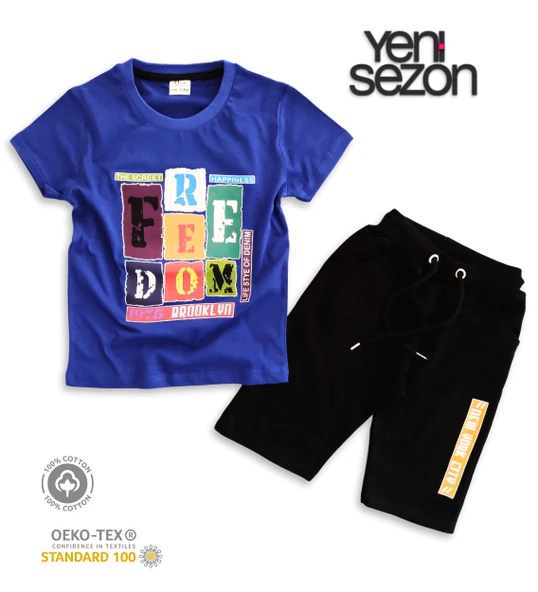 Triliya Pamuklu Unisex Çocuk Kapri Takımı (Cepli & Kordonlu, 3-12 Yaş) TRL-27 - 8