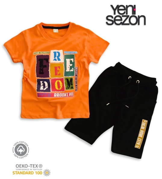 Triliya Pamuklu Unisex Çocuk Kapri Takımı (Cepli & Kordonlu, 3-12 Yaş) TRL-27 - 7