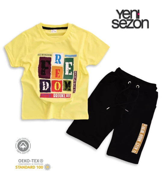 Triliya Pamuklu Unisex Çocuk Kapri Takımı (Cepli & Kordonlu, 3-12 Yaş) TRL-27 - 3