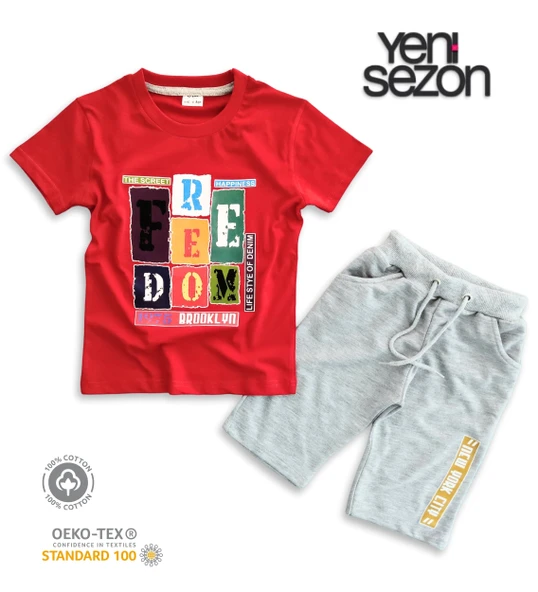 Triliya Pamuklu Unisex Çocuk Kapri Takımı (Cepli & Kordonlu, 3-12 Yaş) TRL-27 - 5