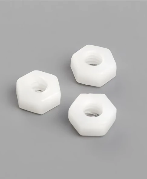 10 Adet Plastik Somun Metrik 3 Somun Beyaz Arduino, Proje Somunu PN-310