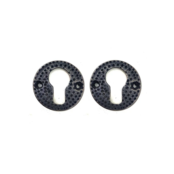 Antika Tarz Dekoratif Pirinç Oda Kilit Rozeti - 49mm, Oksit ürün görseli 1