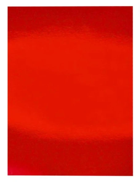 Metalik Fon Kartonu 50X70 Kırmızı Rulo Şeklinde - 6 adet