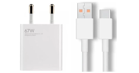 Xiaomi Mi 67W Hızlı Şarj Adaptörü + Şarj Kablosu Beyaz (OUTLET) (12 AY EVOFONE GARANTİLİ)