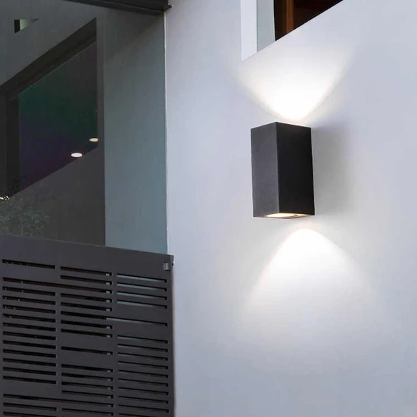 Elektrikle Çalışır, 10 Watt Kendinden Ledli, 4200 Kelvin (Ilık Beyaz Işık) İç ve Dış Mekan Led Aplik - 4