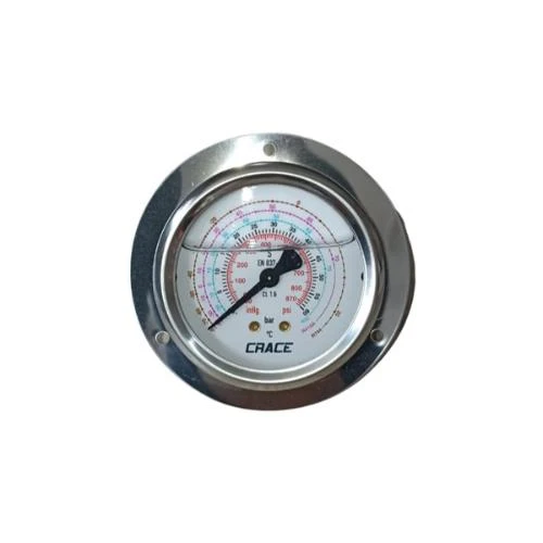 Crace RING-63-K1-35-01 Yük. Bas. Ark. Çık. Flanşlı Glis. Manometre R-22/R-134A/R-404A