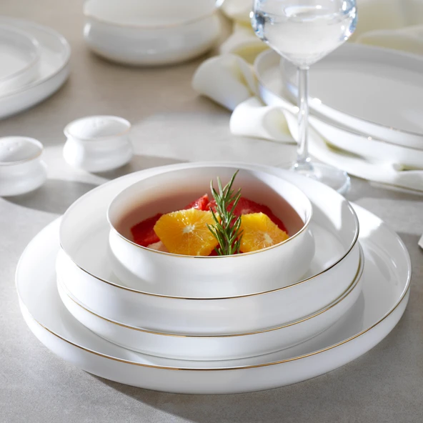 Schafer Superfine Bone Lumiere Yemek Takımı 56 Parça-Gold - 2