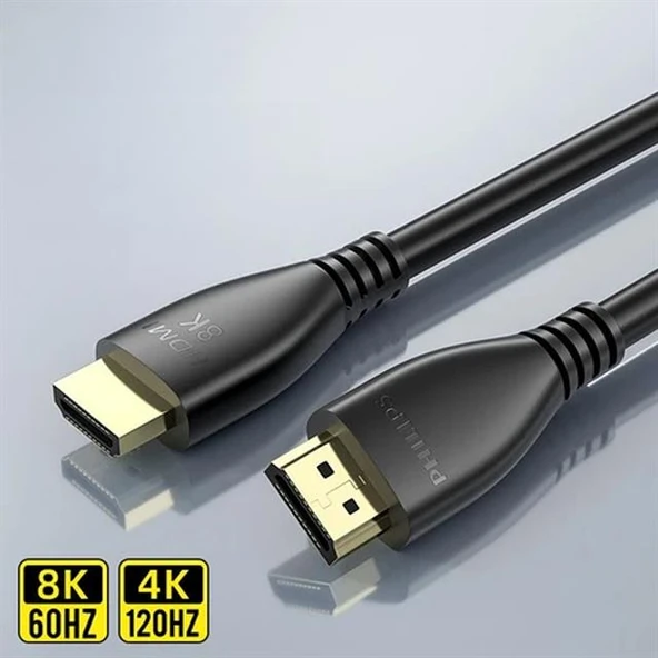 Philips 5 Metre 8K-60HZ 4K-120HZ V2.1 HDMI Görüntü Kablosu (SWV7791/93-T-5.0) - 2