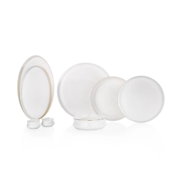 Schafer Superfine Bone Lumiere Yemek Takımı 56 Parça-Gold - 4