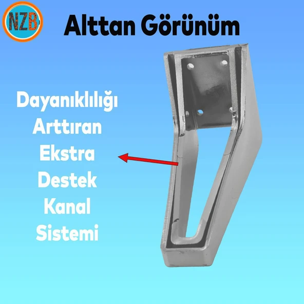 Mobilya Kanepe Tv Ünitesi Koltuk Ayağı 18 Cm Krom Renk Konsol Ayakları - 4