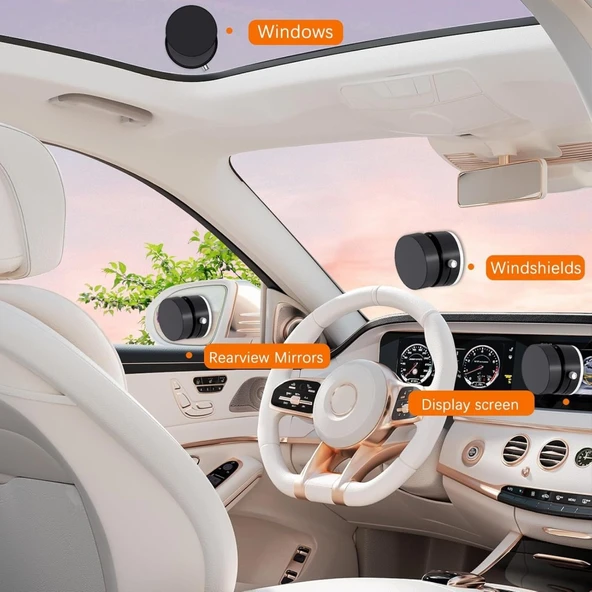 360 Dönebilen Ayarlanabilir Araç Içi Tutucu Kullanılabilen Vakumlu A2 Pro Magsafe ile Uyumlu Telefon Tutucu - 8