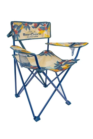2 Adet Desenli Katlanır Kamp Piknik Sandalyesi Rejisör Koltuğu - Resim 3