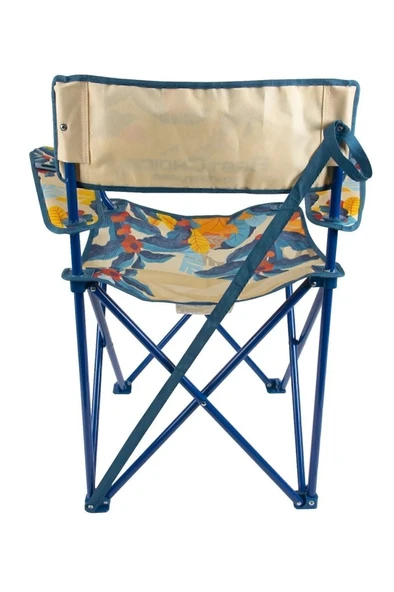 2 Adet Desenli Katlanır Kamp Piknik Sandalyesi Rejisör Koltuğu - Resim 4