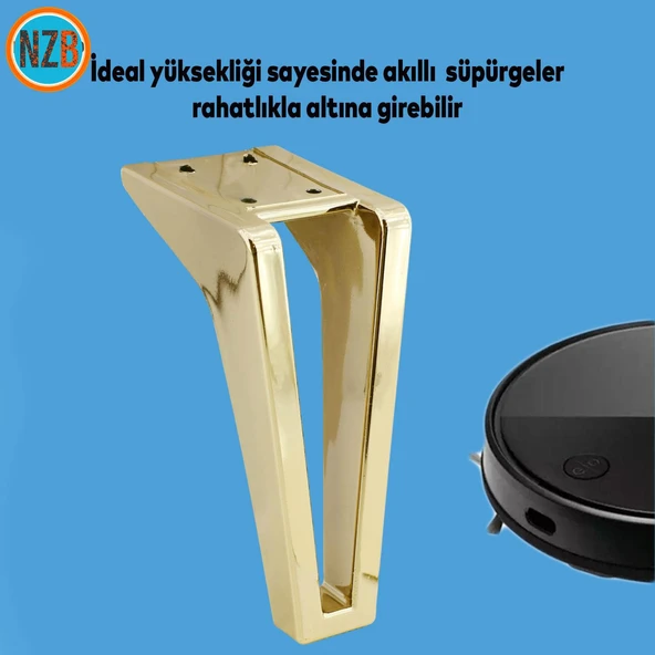 Mobilya Kanepe Tv Ünitesi Koltuk Ayağı 18 Cm Altın Gold Konsol Ayakları - Resim 5