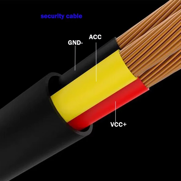 Araç İçi Kamera Adaptörü 12-24V/5V  Type-C 3A Park Modu Adaptör - 4