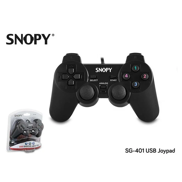 Snopy SG-401 USB/PC/PS3 1.8M Titreşimli Gamepad Kablolu Oyun Kolu - 4